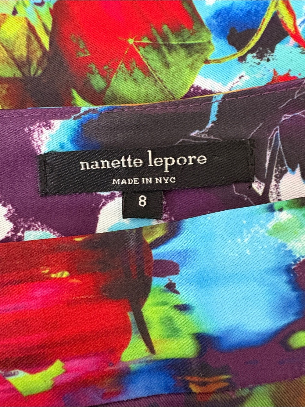 Nanette Lepore Colourful Abstract Skirt Size 8 - Picture 6 of 7